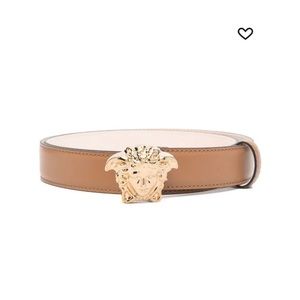 Versace medusa head in gold brown belt size 90 worn a few times